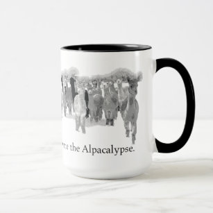 Alpacalypse -おもしろいなおたくの時代遅れのユーモア--を用心して下さい マグカップ