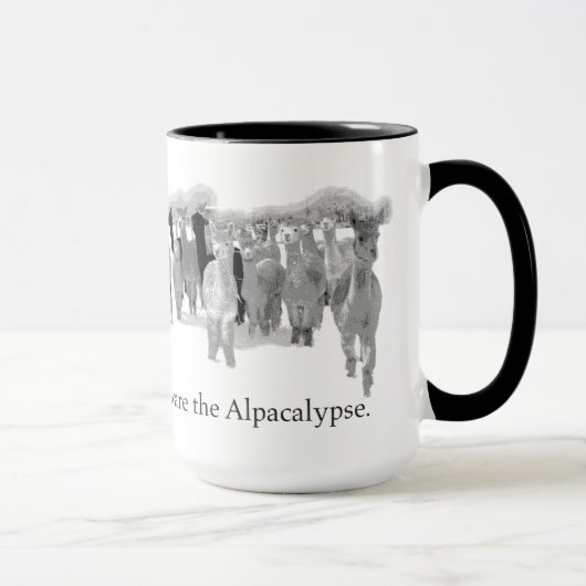 Alpacalypse -おもしろいなおたくの時代遅れのユーモア--を用心して下さい マグカップ (右)