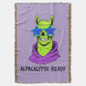 Alpacalypse Ready スローブランケット (正面縦)