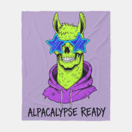 Alpacalypse Ready フリースブランケット