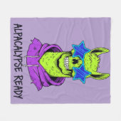 Alpacalypse Ready フリースブランケット (正面(横))