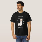 Alpacas私にスマイル、ラマ愛好家ギフトを作る Tシャツ (正面フル)