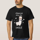 Alpacas私にスマイル、ラマ愛好家ギフトを作る Tシャツ (正面)