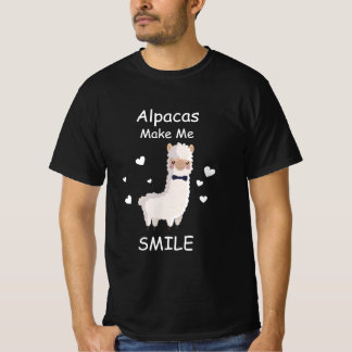 Alpacas私にスマイル、ラマ愛好家ギフトを作る Tシャツ