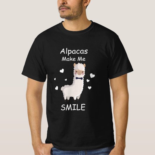 Alpacas私にスマイル、ラマ愛好家ギフトを作る Tシャツ (正面)