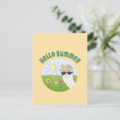 Alpaka-Party Hello Summer Alpaca partytime ポストカード (スタンド正面)