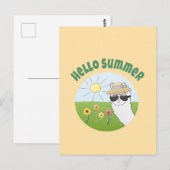 Alpaka-Party Hello Summer Alpaca partytime ポストカード (正面/裏面)