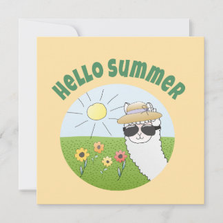Alpaka-Party Hello Summer Alpaca partytime 招待状