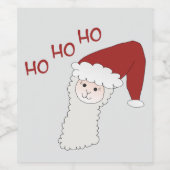 Alpaka Weihnachten Alpaca Lama Geschenkanhänger ワインラベル (シングルラベル)