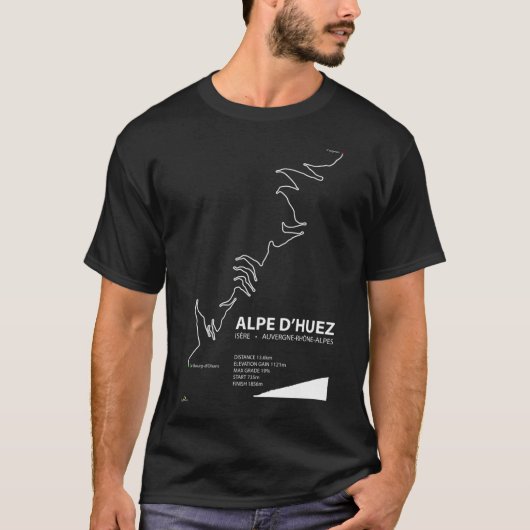 Alpe d&x27;Huez、Auvergne-Rhone-Alpes、France Cycl Tシャツ (正面)