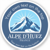 Alpe d'Huez France ski resort シール (正面)