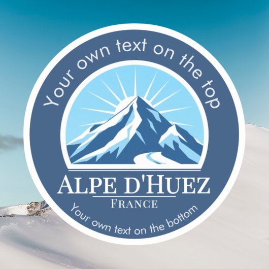 Alpe d'Huez France ski resort シール