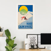 Alpe d'Huez France Vintage Ski Poster ポスター (ホームオフィス)