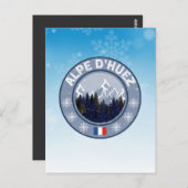 Alpe d'Huez Station de ski ポストカード (正面/裏面)