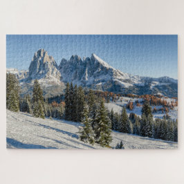 Alpe di Siusi Dolomitesの冬の景色 ジグソーパズル