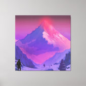 Alpenglow Everest RISE Motivational Artwork キャンバスプリント (正面)