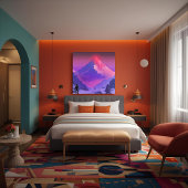 Alpenglow Everest RISE Motivational Artwork キャンバスプリント