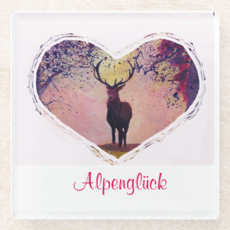 Alpenglück Hirsch ガラスコースター