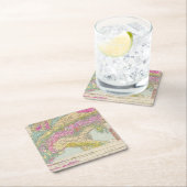 Alpenlander -アルプスの地図書の地図 スクエアペーパーコースター (インサイチュ)