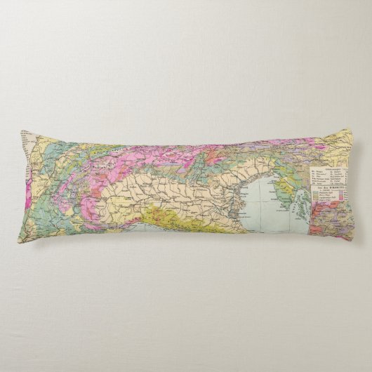 Alpenlander -アルプスの地図書の地図 ボディピロー (正面)