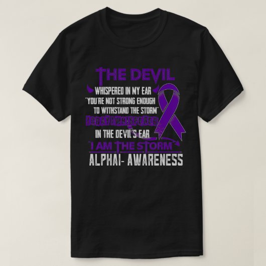 Alpha1認識度私は嵐の悪魔 Tシャツ (デザイン正面)
