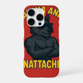 Alpha and Unattached | Funny Wolf Cartoon iPhone 16 Proケース