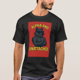 Alpha and Unattached | Funny Wolf Cartoon Tシャツ