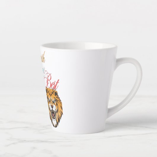Alpha Attitation Mug – と一緒に混乱す最高のる カフェラテマグ (右)
