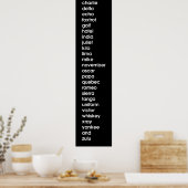 Alpha Bravo Charlies's by Leslie Peppers ポスター (キッチン)