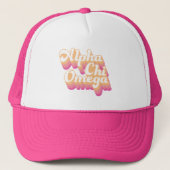Alpha Chi Omega | グルービーな手書き風 キャップ (正面)