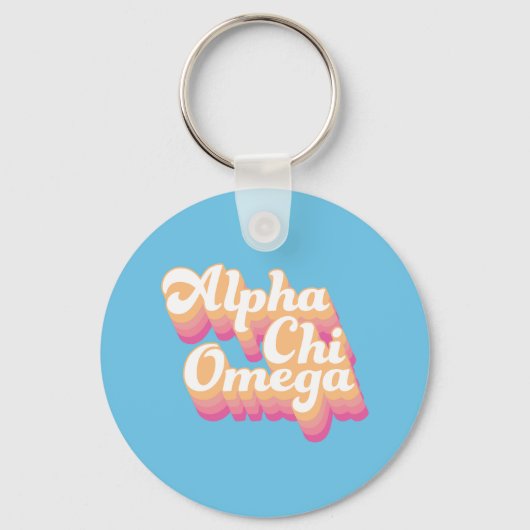 Alpha Chi Omega | グルービーな手書き風 キーホルダー (正面)