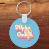 Alpha Chi Omega | グルービーな手書き風 キーホルダー (正面)