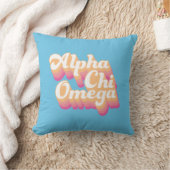 Alpha Chi Omega | グルービーな手書き風 クッション (ブランケット)