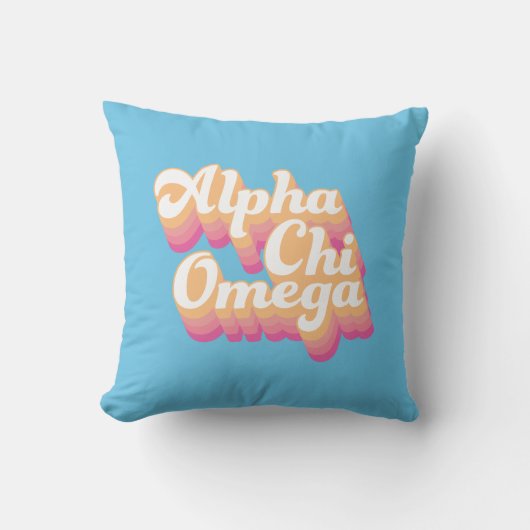 Alpha Chi Omega | グルービーな手書き風 クッション (正面)