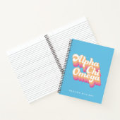 Alpha Chi Omega | グルービーな手書き風 ノートブック (内部)