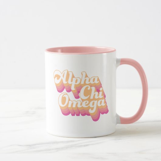 Alpha Chi Omega | グルービーな手書き風 マグカップ (右)
