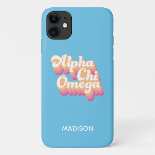 Alpha Chi Omega | グルービーな手書き風 Case-Mate iPhoneケース (裏面)