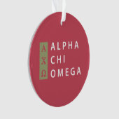 Alpha Chi Omega | スタックロゴ オーナメント (正面)
