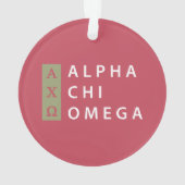 Alpha Chi Omega | スタックロゴ オーナメント (裏面)