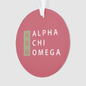 Alpha Chi Omega | スタックロゴ オーナメント (正面)