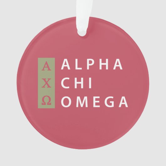 Alpha Chi Omega | スタックロゴ オーナメント (正面)