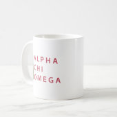 Alpha Chi Omega | スタックロゴ コーヒーマグカップ (正面左)