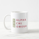 Alpha Chi Omega | スタックロゴ コーヒーマグカップ (左)