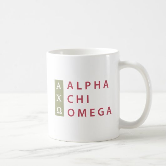 Alpha Chi Omega | スタックロゴ コーヒーマグカップ (右)