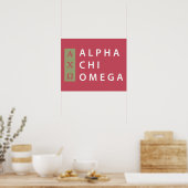 Alpha Chi Omega | スタックロゴ ポスター (キッチン)