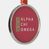 Alpha Chi Omega | スタックロゴ メタルオーナメント (右)