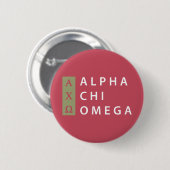 Alpha Chi Omega | スタックロゴ 缶バッジ (正面&裏面)