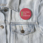 Alpha Chi Omega | スタックロゴ 缶バッジ (インサイチュ)
