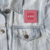Alpha Chi Omega | チェブロン柄 缶バッジ (インサイチュ)