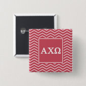 Alpha Chi Omega | チェブロン柄 缶バッジ (正面&裏面)
